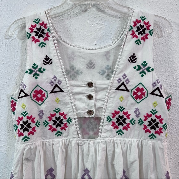 HP - 9/8/23 - Anthropologie Dolly Embroidered Sleeveless Dress - White - S - Picture 7 of 10